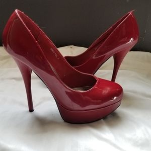N.Y.L.A. Red Patent Leather Heels